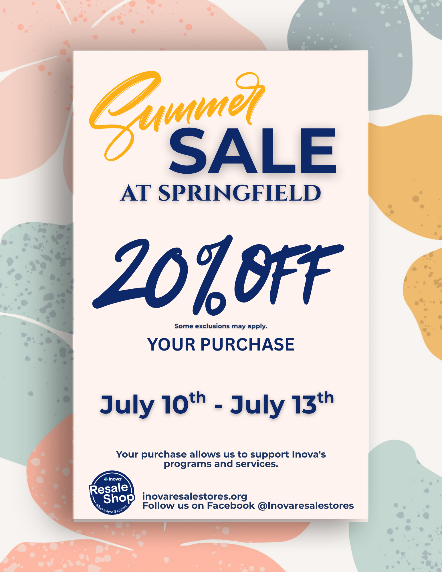 Summer Sale at Inova Treasure Trove! icon