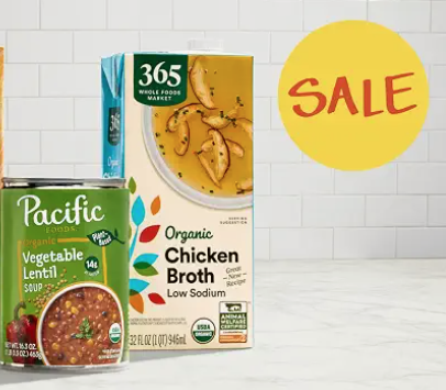 25% off Packaged Soups and Broths with Prime